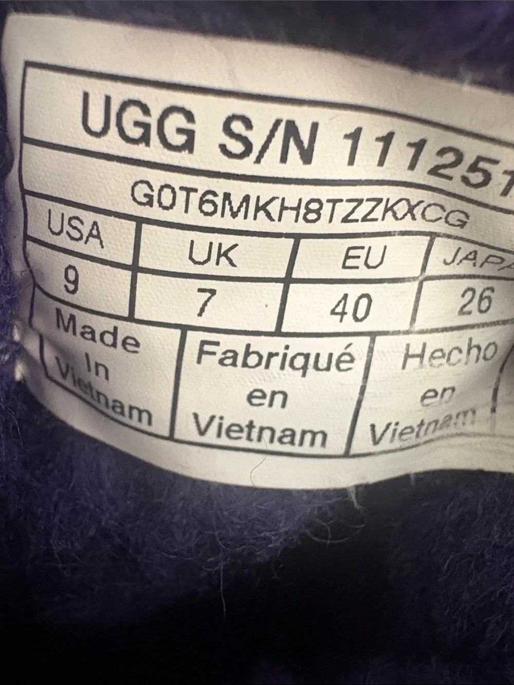 UGG Classic Short Stellar Jewel Violet Sequined Shearling Lined Booties. Size-9